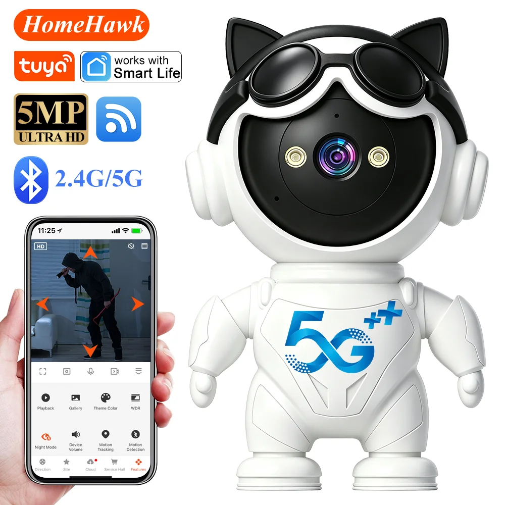 Home Security Robot - Tuya Smart Kabellose IP-Kamera Mini WLAN