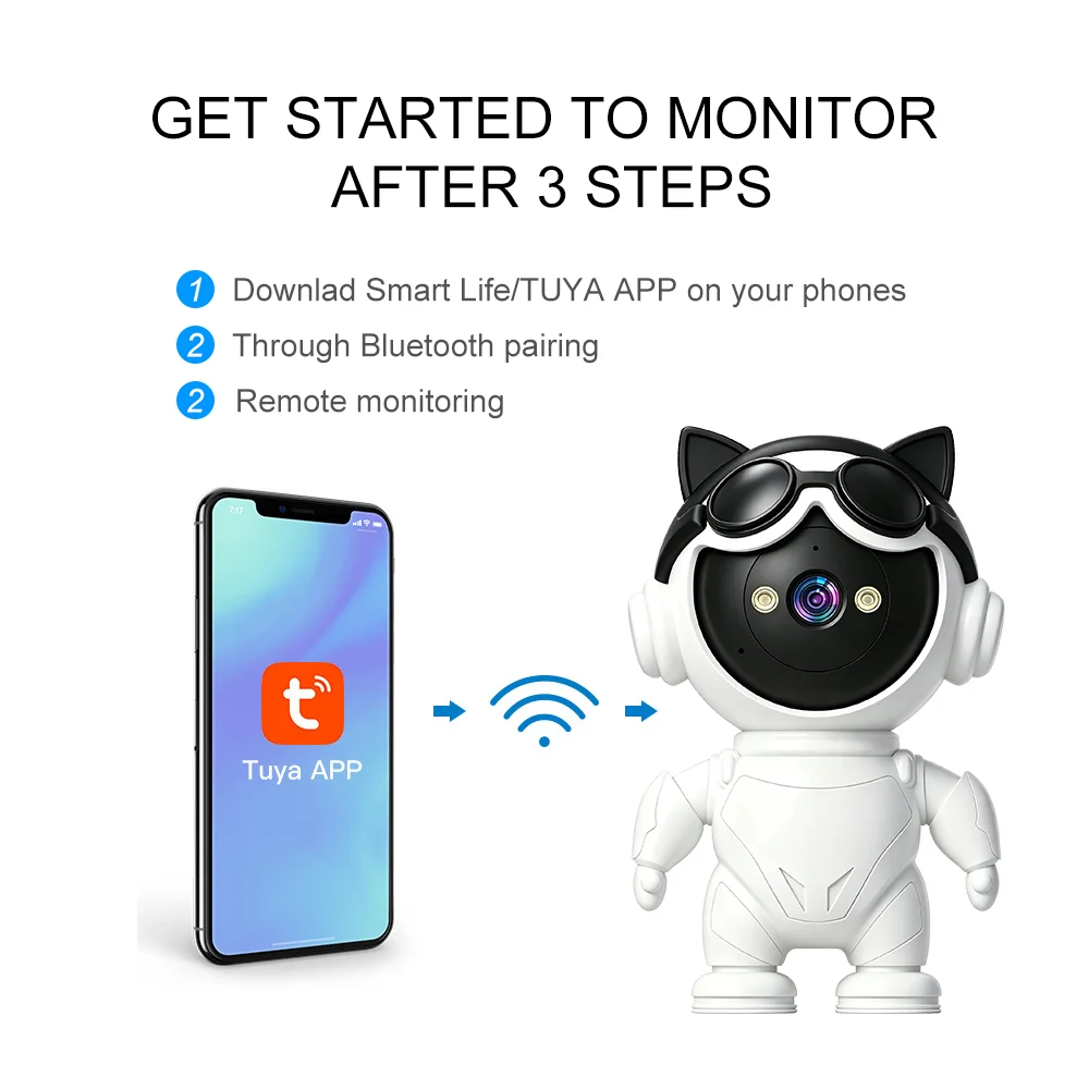 Tuya Smart Kabellose IP-Kamera – Home Security Robot Bewertung und Preis